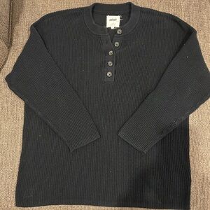 FLAWED Aerie Henley Knit Sweater